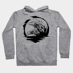 Beluga whale, Whale, Ocean, Sunset, Mammal, Sun Hoodie